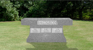 gray granite cremation memorial bench